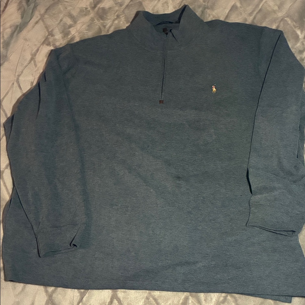 Polo by Ralph Lauren Slate Quarter-Zip Pullover 4XL